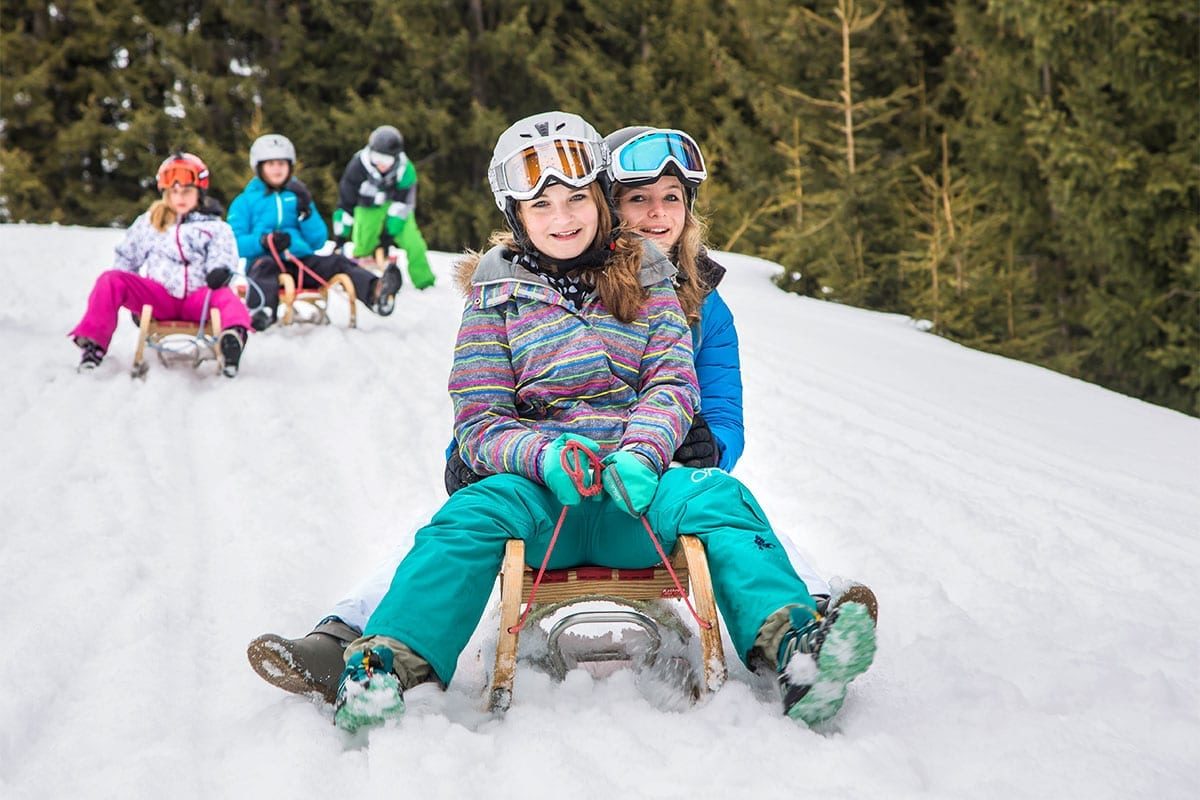 Rodeln im Winterurlaub im Salzburger Land